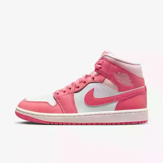 Nike Air Jordan 1 Mid Strawberries & Cream Pink Atmosphere Kengät Naiset Miehet Suomi