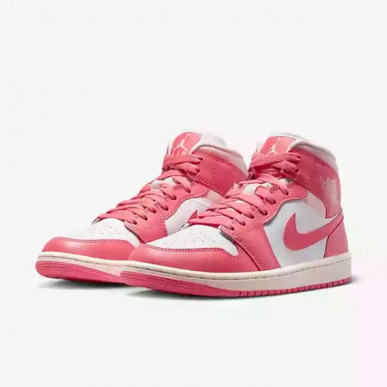 Nike Air Jordan 1 Mid Strawberries & Cream Pink Atmosphere Kengät Naiset Miehet Suomi